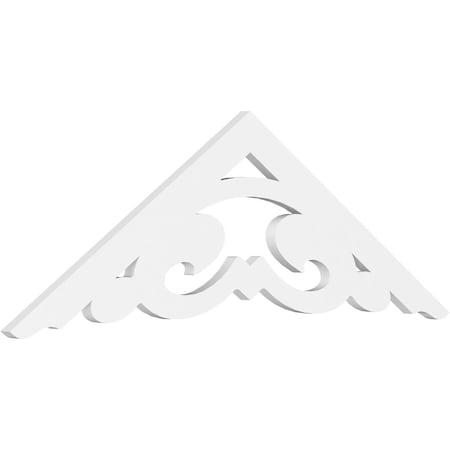 Ekena Millwork Pitch Preston Architectural Grade PVC Gable Pediment, 60"W x 10"H x 1"P (4/12) GPP060X010X100PRE